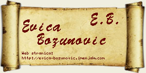 Evica Božunović vizit kartica